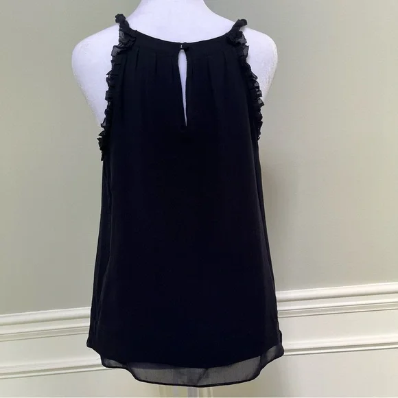 Banana Republic SILK Navy Blue Silk Blouse 4p - Picture 3 of 8